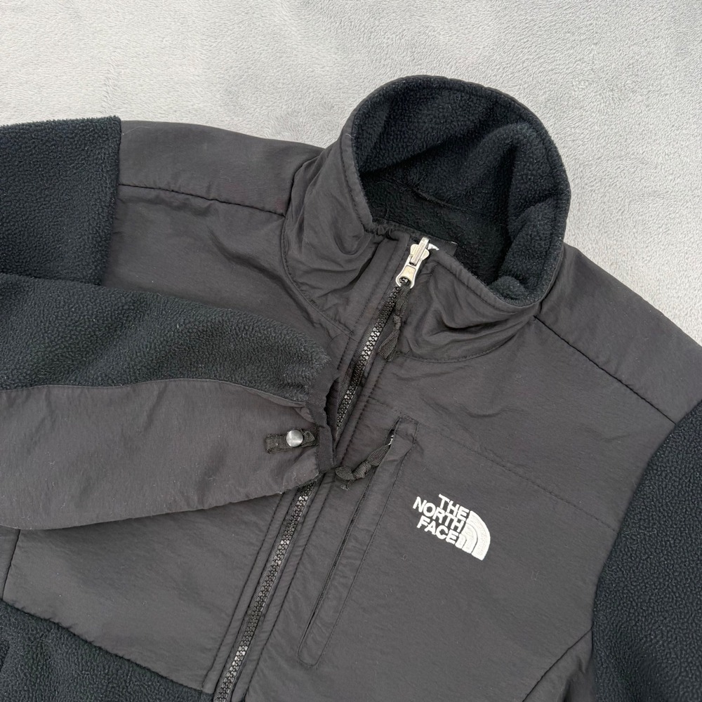 Vintage The North Face Denali 800 Fleece Jacket Black Full Zip Women's Size‎ M